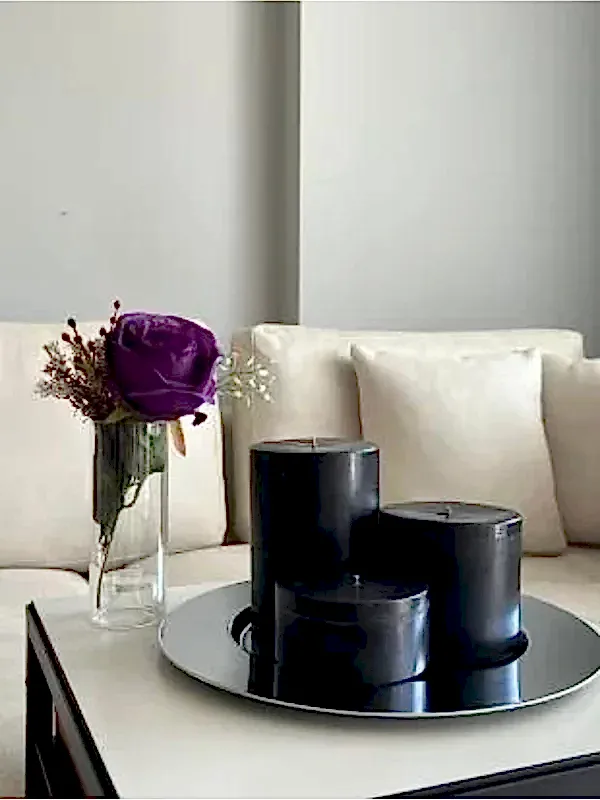 3'lü Set Silindir Beyaz Mum - Görsel 9