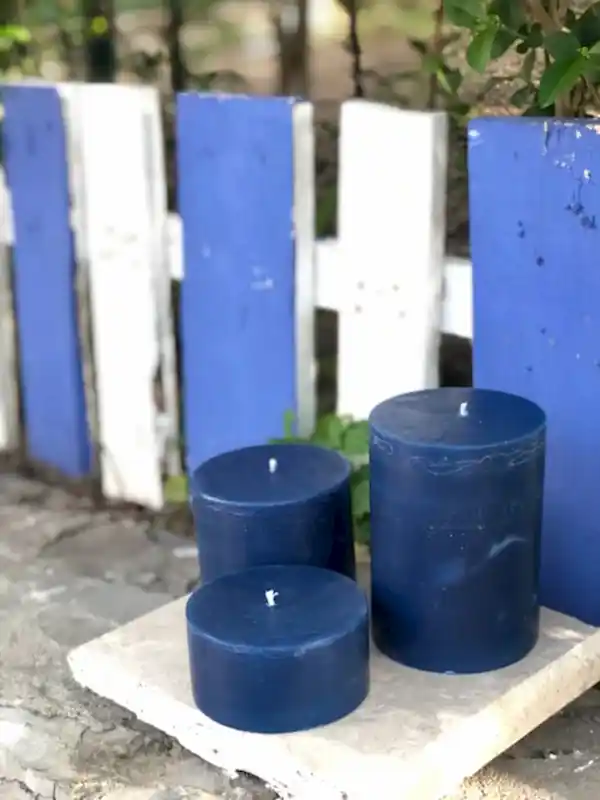 3'lü Set Silindir Bordo Mum - Görsel 7