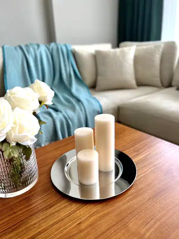 3'lü Davet Boy Beyaz Mum