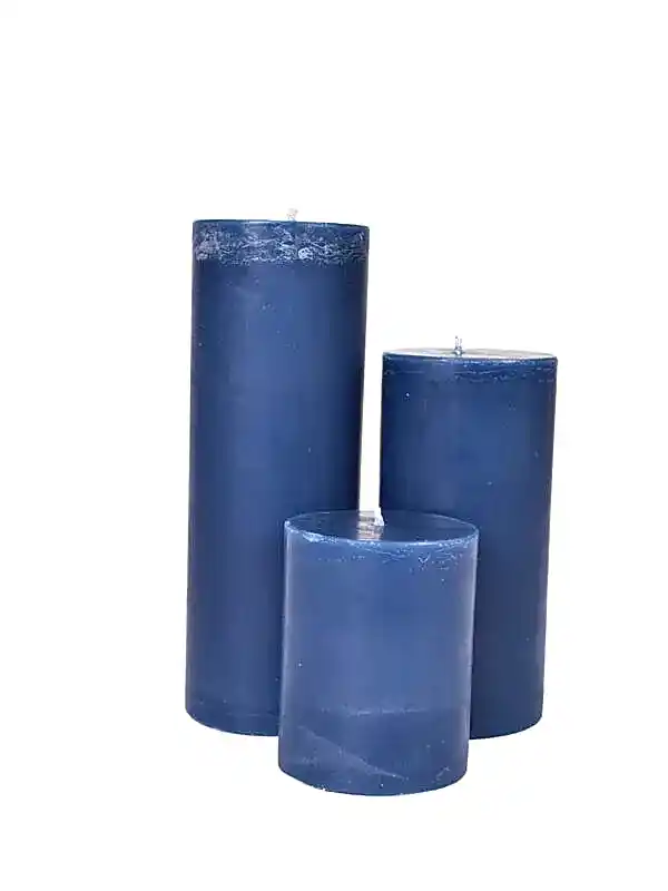 3'lü Davet Boy Atlantik Mavi Mum
