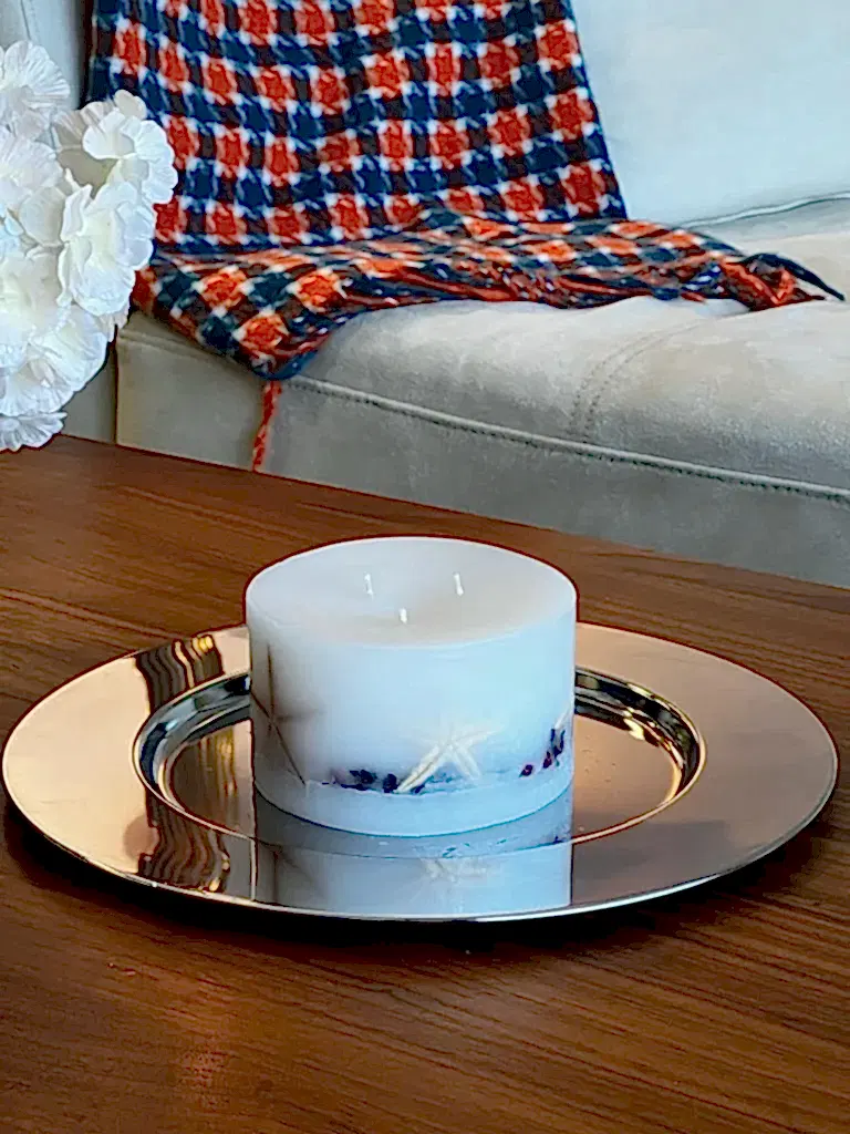 Deniz Yıldızı & Lavanta Çiçeği Silindir Mum - Görsel 2