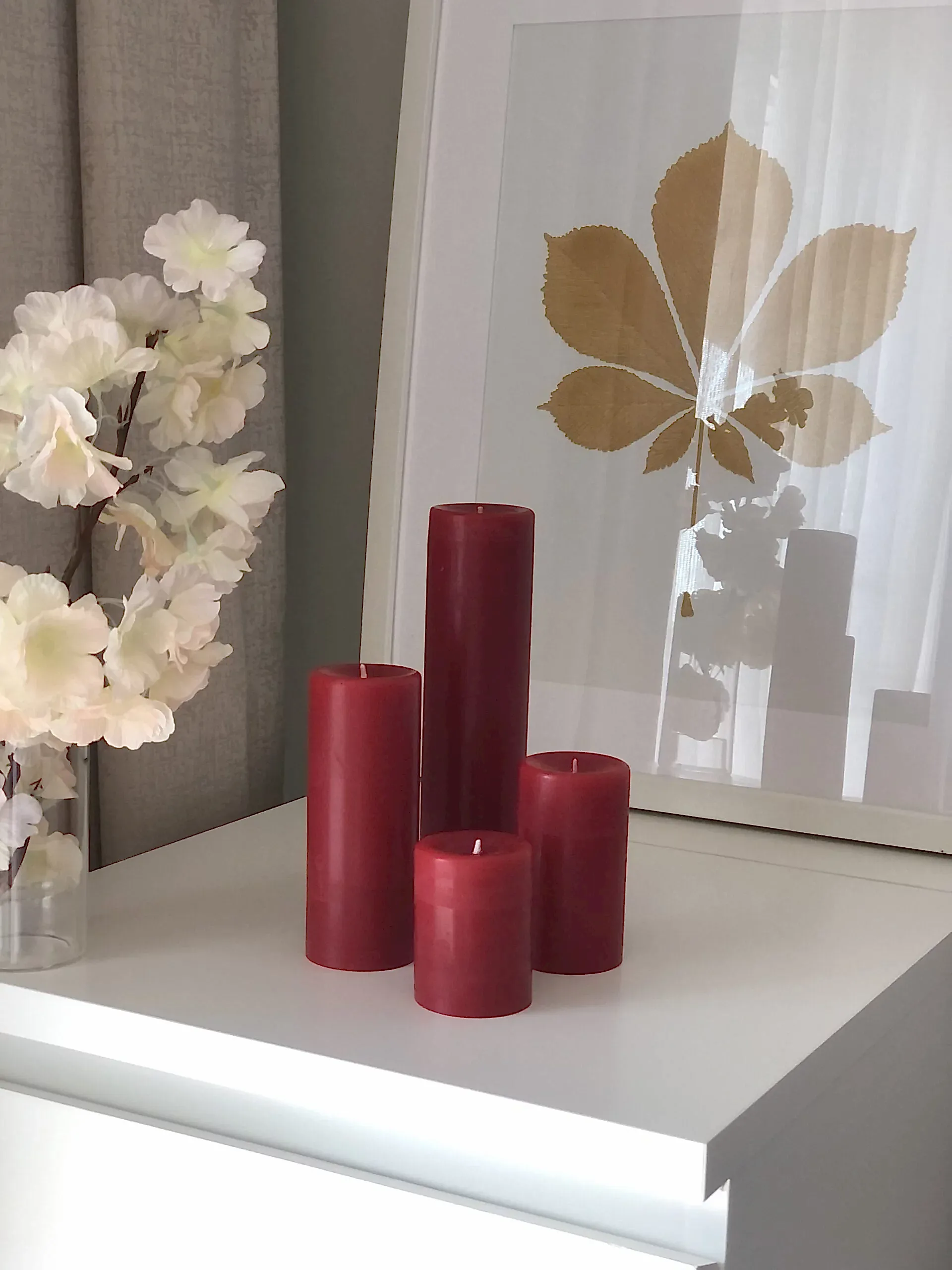 Silindir Set Beyaz Kokulu Mum - Görsel 3