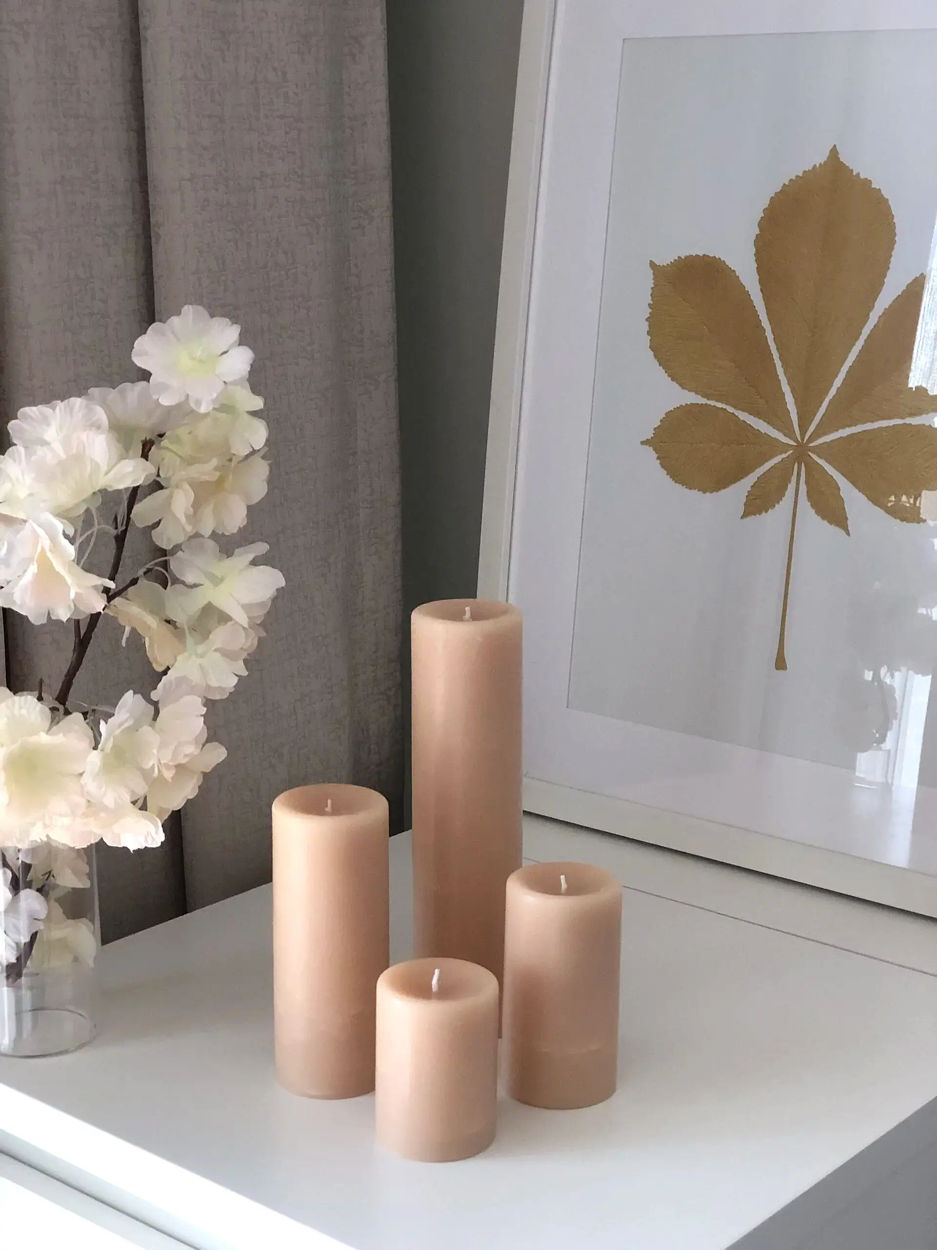 Silindir Set Kırmızı Kokulu Mum - Görsel 4