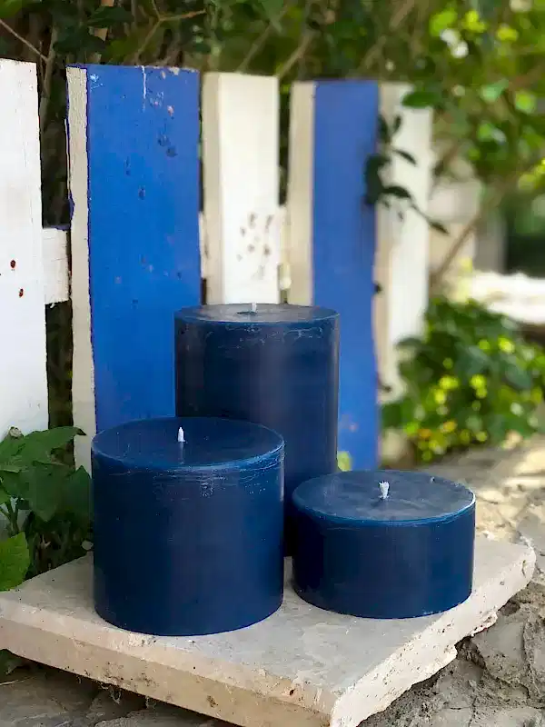 3'lü Set Silindir Beyaz Mum - Görsel 3