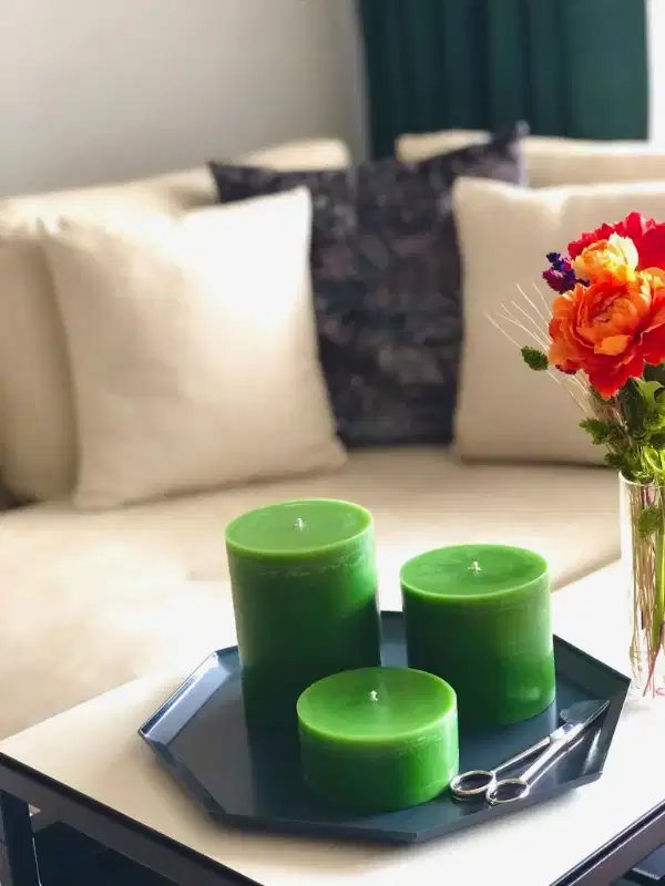 3'lü Set Silindir Beyaz Mum - Görsel 8