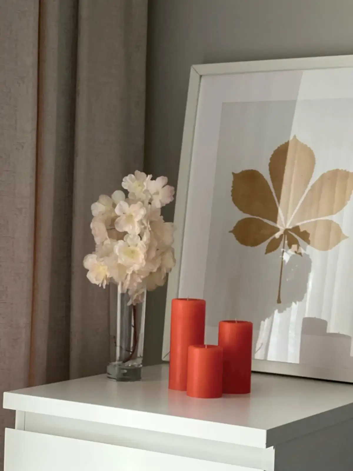 Silindir 3’lü Turuncu kokulu Set Mum - Görsel 3