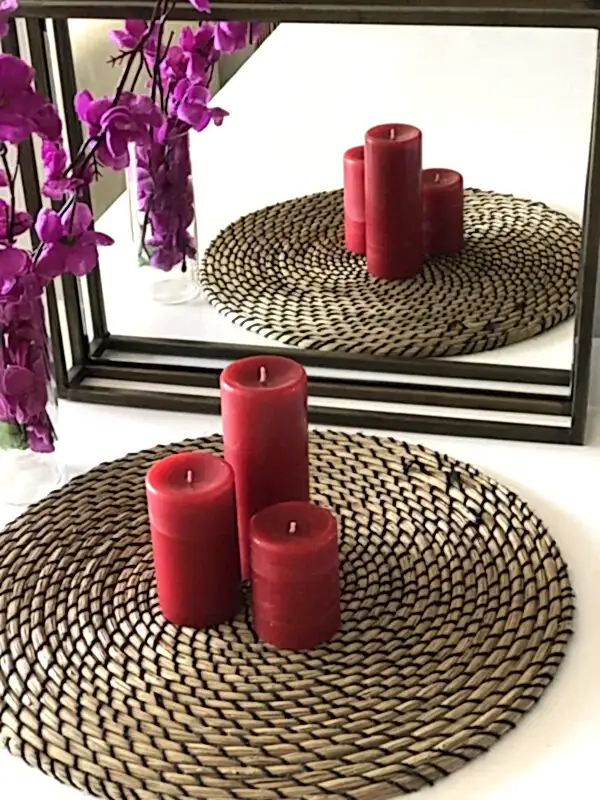 Silindir 3’lü Kırmızı kokulu Set Mum