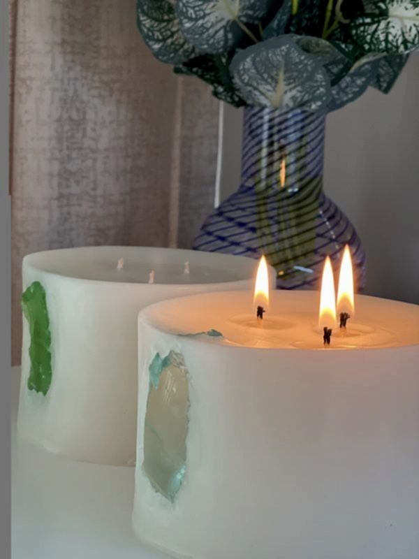 Cam Tasarım Büyük Mum